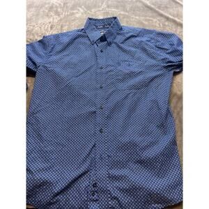 Wrangler George Strait Collection Men's Long Sleeve‎ Button Up Navy Blue Size L